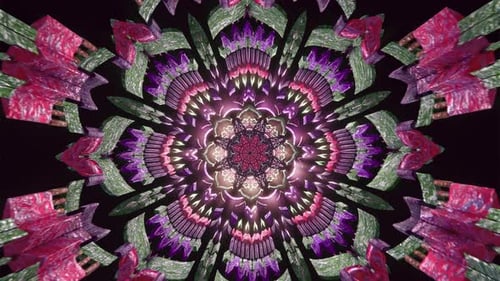 3D Vj Tunnel Seamless Loop Psychedelic Mandala Visual Abstract Background Pattern New Age Ornament