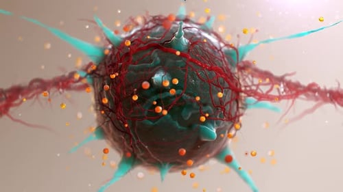 Detailed 3D Medical Cell or Virus Animation