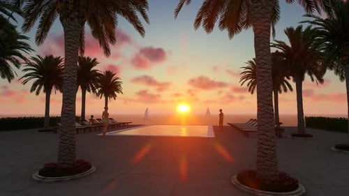 Lovely Landscape At Sunset