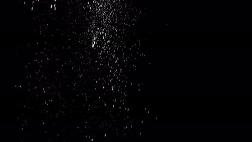 Abstract White Dust Particles on Black Background