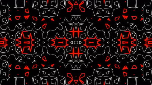 Red White VJ Loop Overflows of Abstract Background