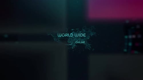 Futuristic Digital Global Network and Social Media Animation