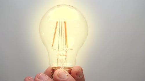 Lightbulb Turns On, Illuminating Brilliant Idea