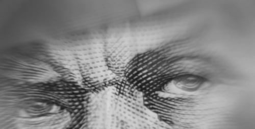 High-Contrast Close Up of a Face Illusion