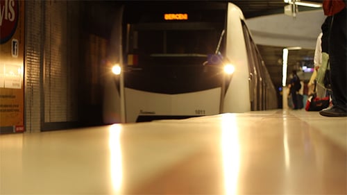 Subway Stops in Station