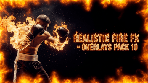 Realistic Fire Edge Overlays FX Pack 10 MOGRT