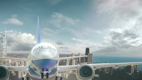 Airplane Take Off Chicago Illinois
