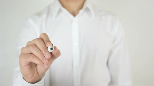 Writing the Word Innovation on Clear Surface