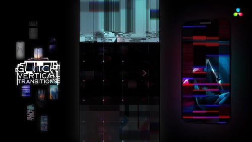 Dynamic Glitch Vertical Transitions for Modern Video Editing
