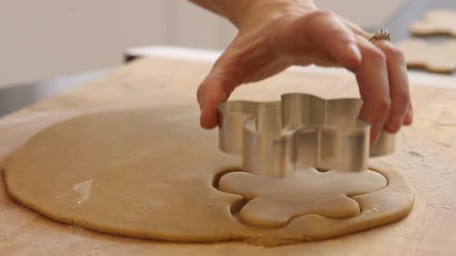 Making Gingerbread Cookies with Cookie Cutter