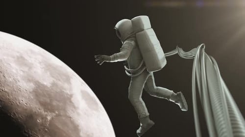 Astronaut Floating in Space