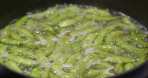 Boil with edamame
