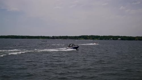 Boat Fast Movement on Blue Water