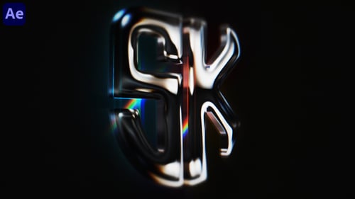 Elegant Prismatic Glass Logo Reveal Opener