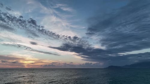 Cloudy Sunset at Sea Turkey Alanya