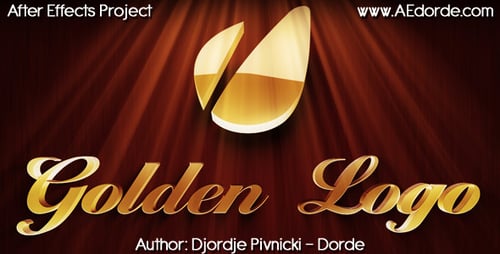 Elegant Golden 3D Logo Reveal