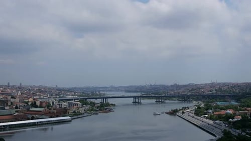 Bridge Across the Bosphorus in Istanbul, Time Lapse Video of Turkey