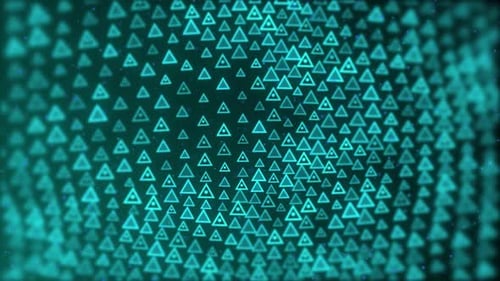 Animated Geometric Triangles Digital Background Loop