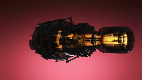 Loop Rotate Jet Engine Turbine