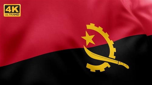 Waving Angola National Flag Seamless Loop