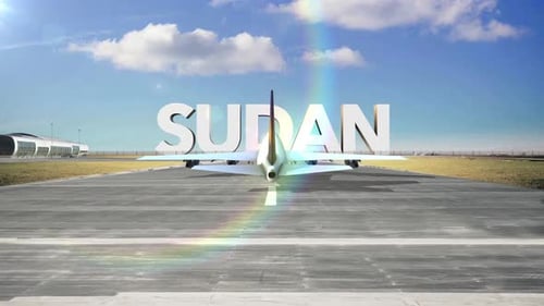 Commercial Airplane Landing Country Sudan
