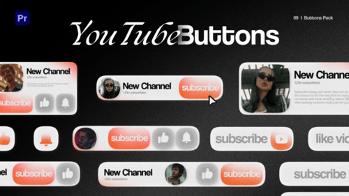 Modern YouTube Call-to-Action Subscribe Button Animations