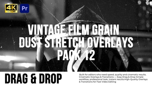 Aged Film Grain Dust & Stretch Overlays Pack
