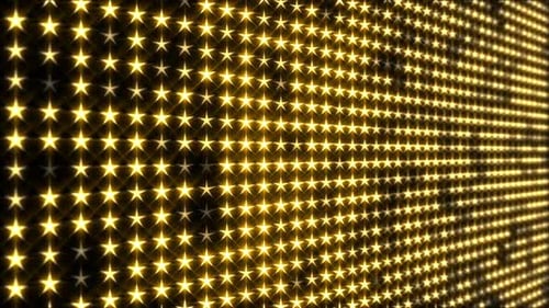 Sparkling Gold Star Grid Background Animation