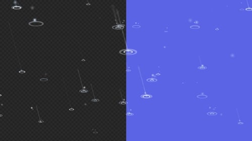 Cartoon Rain Drops - Transparent Loop