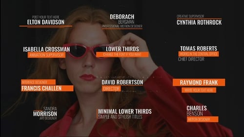 Clean Minimal Lower Thirds with Subtle Glitch Effect
