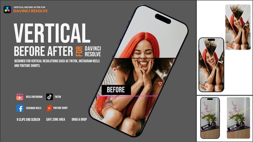 Vertical Before After Davinci Resolve