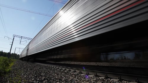 Passenger Train in Motion