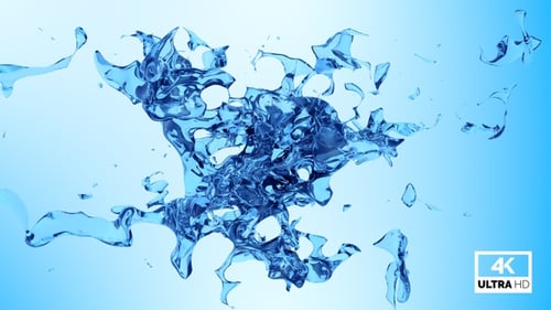 Kollision mit Blue Water Stream Splash