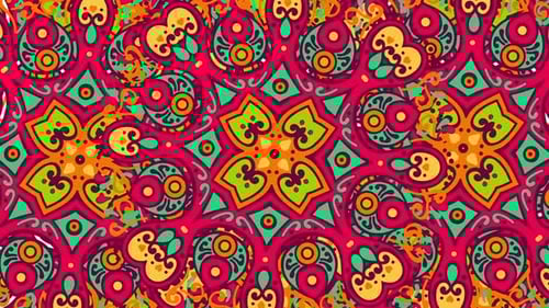 Vibrant Mandala Style Geometric Pattern Animation
