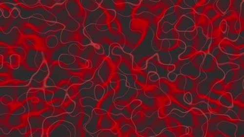 Black Background and Moving of Red Neon Lines