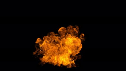 Dynamic Fire Burst Overlay with Alpha Channel