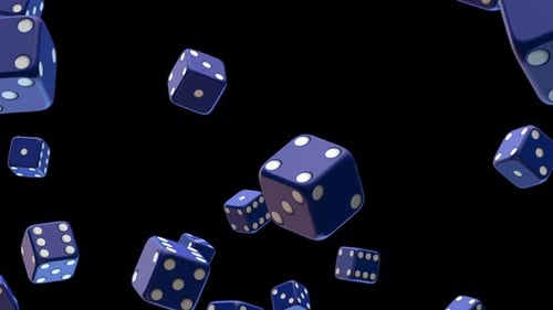 Blauer Würfel Alpha-Hintergrund V3