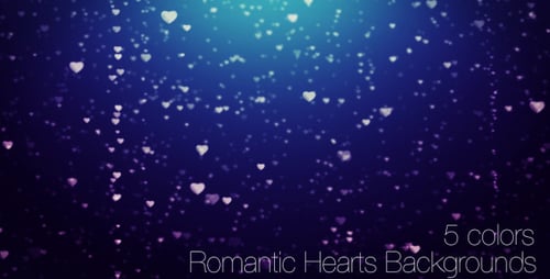 Elegant Floating Hearts Particle Background for Romantic Videos