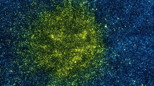 Dynamic Abstract Glowing Particle Field Loop Background