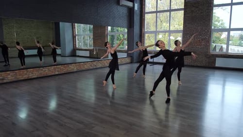 Ballet Dance Class Practice in Studio