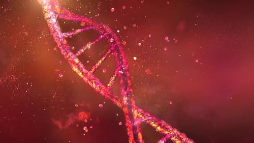 Dreidimensionaler DNA-Strang im virtuellen Raum HD