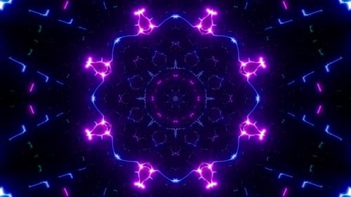 Fractal Neon Laser Beam Vj Light Loop 4K 01