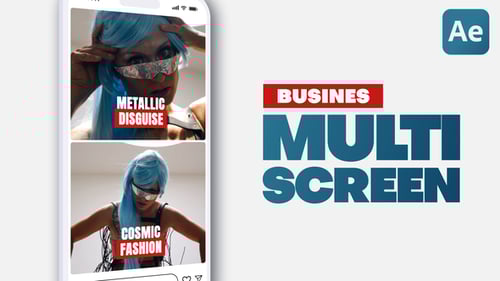 Dynamic Vertical Multi-Screen Story Template for Social Media
