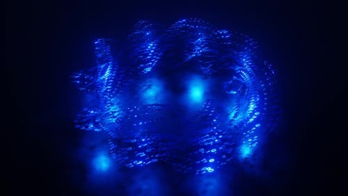 HD Künstlerische Infografiken binäre Zahlen Drehung. Technologie-Netzwerkdatenverbindung