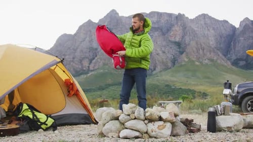 Front view man with prosthetic leg running