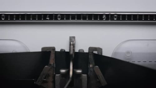 Typing Text on Typewriter