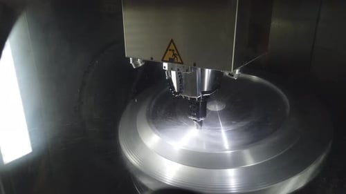 Metal Cutting Machine Close Up