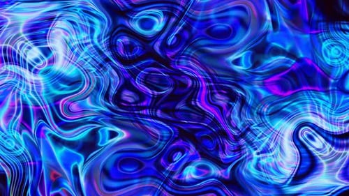Glowing Abstract Fluid Lines in Neon Blue and Purple