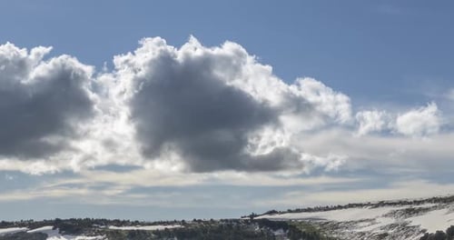 Time Lapse of Cloudscape Behind of the Mountains Top