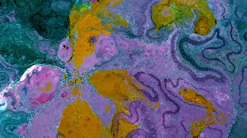 Abstract Colorful Ink Swirls and Blends